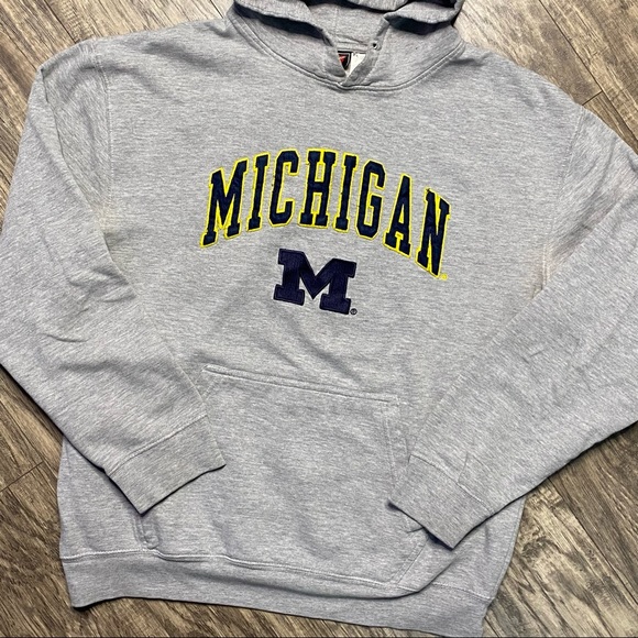 Vintage Other - Vintage University Of Michigan Wolverines Pullover Hoodie Sweatshirt Spell Out